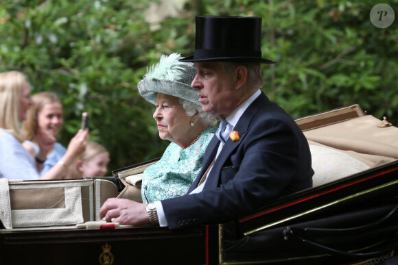Le prince Andrew, duc d'York - La reine Elisabeth II d'Angleterre lors du 5ème jour du Royal Ascot 2018 a Ascot le 23 juin 2018
