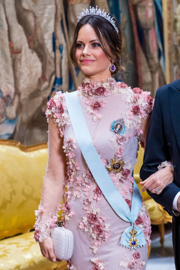 La princesse Sofia de Suède, le prince Carl Philip - La famille royale de Suède au traditionnel dîner de la cérémonie des Prix Nobel à Stockholm le 11 décembre 2019.