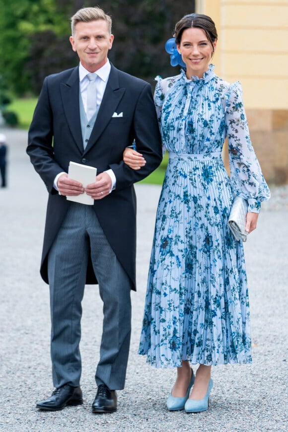 Stina Andersson, Johan Andersson, - La famille royale suédoise au baptême du prince Julian, duc de Halland au château de Drottningholm sur l'île de Lovön à Ekero en Suède le 14 août 2021.