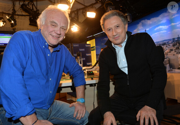 Laurent Cabrol et Michel Drucker - People au 60ème anniversaire de la radio Europe 1 à Paris le 4 février 2015.