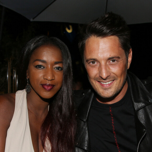 Exclusif - Vincent Cerutti et sa fiancée Hapsatou Sy lors de la soirée "Sandra and Co" pendant le 70 ème Festival International du film de Cannes, France, le 26 mai 2017. © Denis Guignebourg/Bestimage