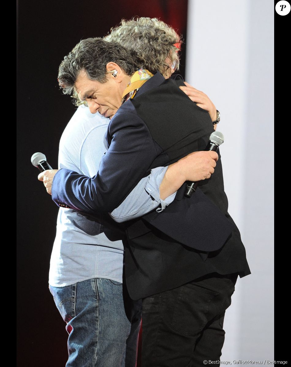 Exclusif - Marc Lavoine et son frère Francis Lavoine - Enregistrement de l'émission "Duos Mystères" à la Seine Musicale à Paris, diffusée le 20 août sur TF1. © Gaffiot-Moreau / Bestimage