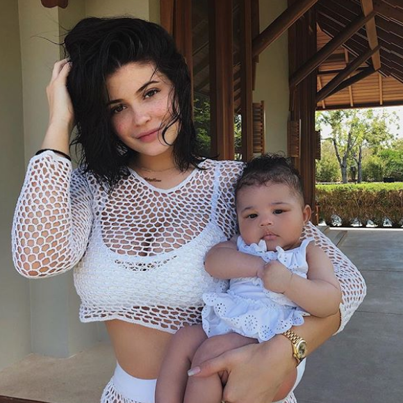 Kylie Jenner et sa fille Stormi. Mai 2018.