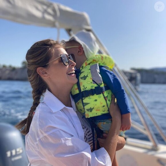 Ophélie Meunier et son fils Joseph sur Instagram, août 2021.