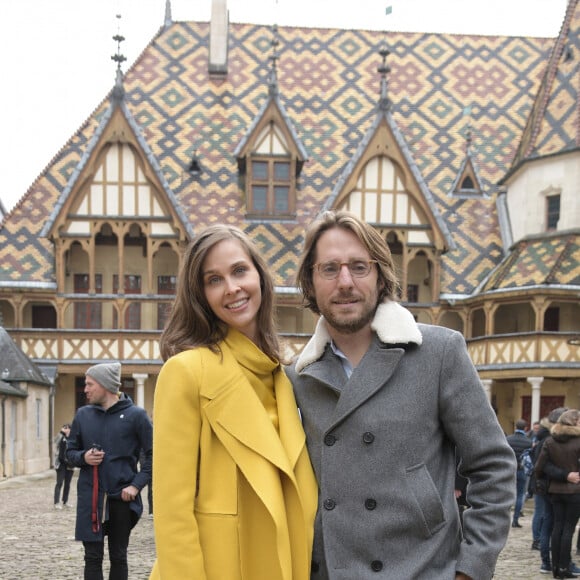 Ophélie Meunier et son mari Mathieu Vergne - 159ème vente aux enchères des vins des Hospices de Beaune le 17 novembre 2019. © Giancarlo Gorassini/Bestimage