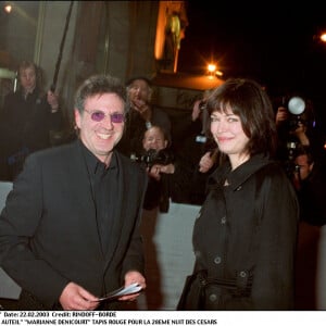 Marianne Denicourt et Daniel Auteuil aux César en 2003. 