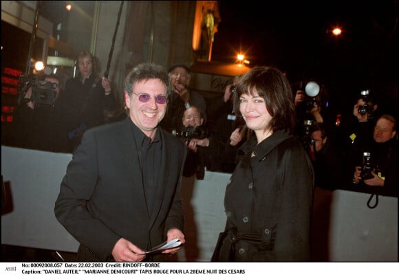 Marianne Denicourt et Daniel Auteuil aux César en 2003. 