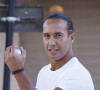 Laurent Maistret pendant partie de pétanque à Saint-Tropez, Côte d'Azur, France, le 2 juillet 2021.