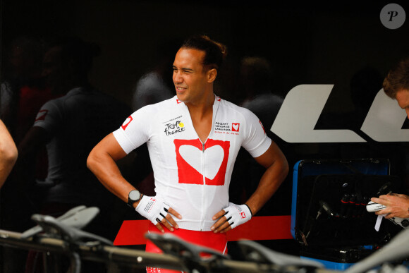 Exclusif - Laurent Maistret - Essayages des vélos des parrains de l'association "Mécénat Chirurgie Cardiaque" à l'hippodrome de Laval, France, le 29 mai 2021. © Christophe Clovis/Bestimage