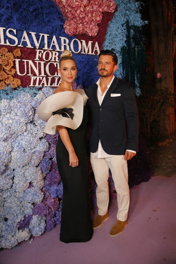 Katy Perry et Orlando Bloom assistent au LuisaViaRoma UNICEF Summer Gala 2021 à Capri, en Italie. Le 31 juillet 2021.