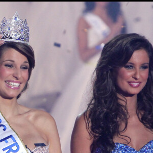 Sylvie Tellier, Malika Ménard et Laury Thilleman lors de l'élection Miss France 2011 à Caen.
