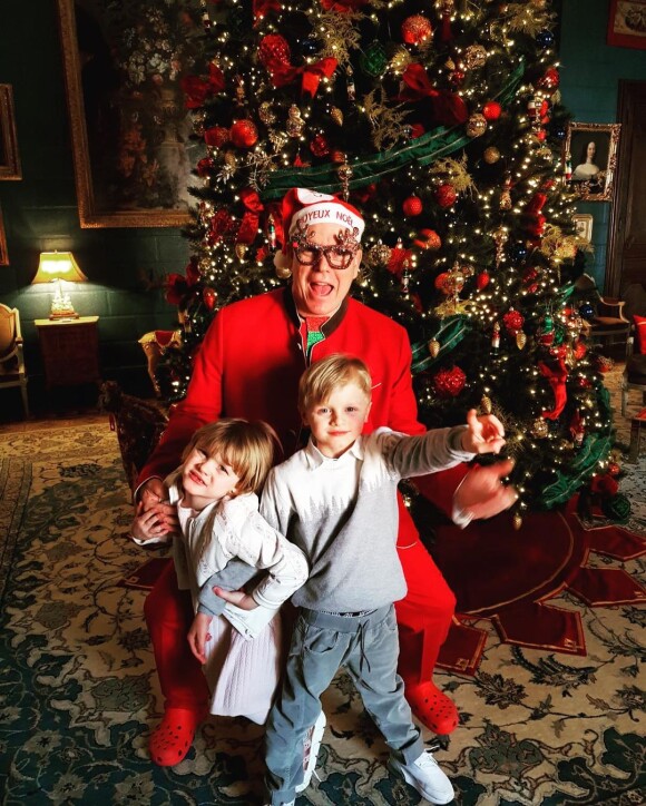 Le prince Albert et ses enfants, le prince Jacques et la princesse Gabriella sur Instagram, décembre 2020.