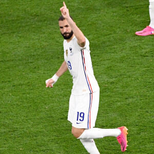 Karim Benzema - Match de football de l'Euro 2020 à Budapest : La France ex aequo avec le Portugal 2-2 au Stade Ferenc-Puskas le 23 juin 2021. © Anthony Bibard/FEP/Panoramic / Bestimage