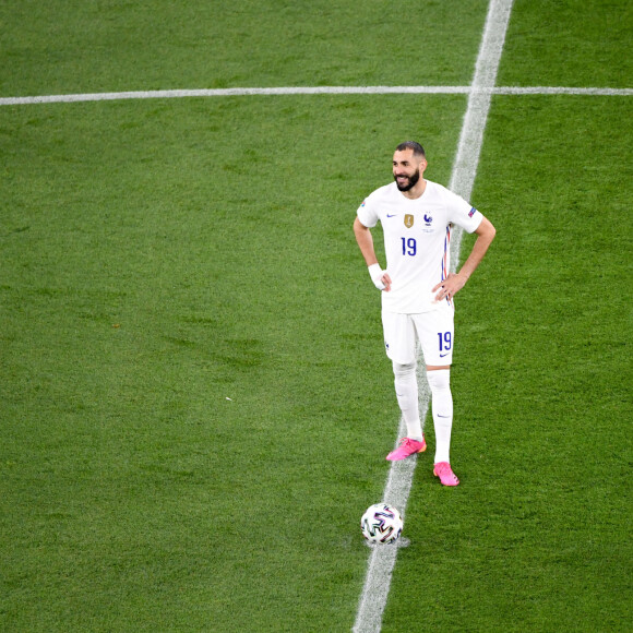 Karim Benzema - Match de football de l'Euro 2020 à Budapest : La France ex aequo avec le Portugal 2-2 au Stade Ferenc-Puskas le 23 juin 2021. © Anthony Bibard/FEP/Panoramic / Bestimage