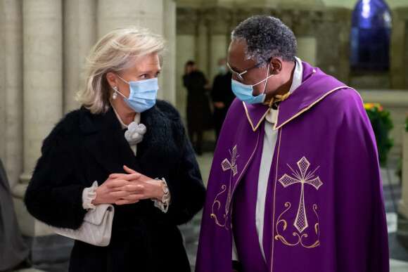 La princesse Astrid de Belgique - La famille royale de Belgique lors de l'hommage aux défunts à la crypte royale à l'église de Notre-Dame de Laeken, à Bruxelles, Belgique, le 17 février 2021. © ImageBuzz/Bestimage 