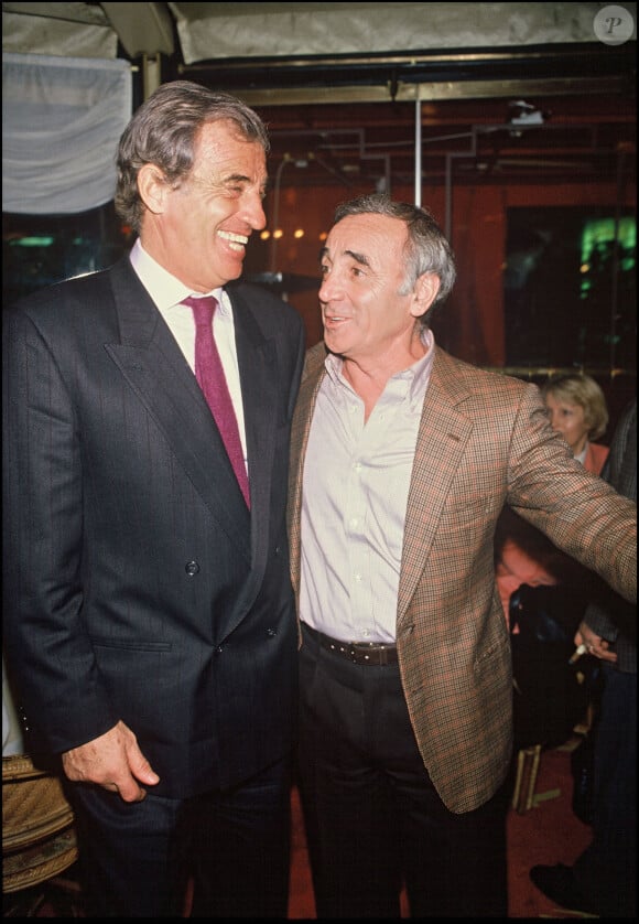 Jean-Paul Belmondo et Charles Aznavour
