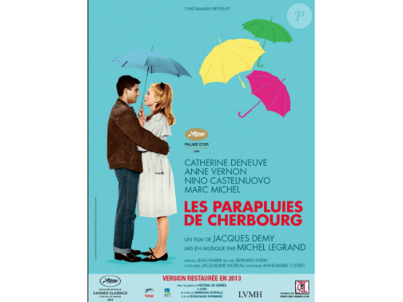 Affiche du film Les Parapluies de Cherbourg.