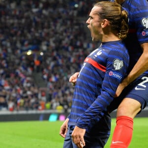 Joie de Antoine Griezmann (france) - Match de football : Eliminatoires coupe du monde 2022 : La France bat la Finlande 2-0 à Lyon le 7 septembre 2021. © Frédéric Chambert/Panoramic/Bestimage