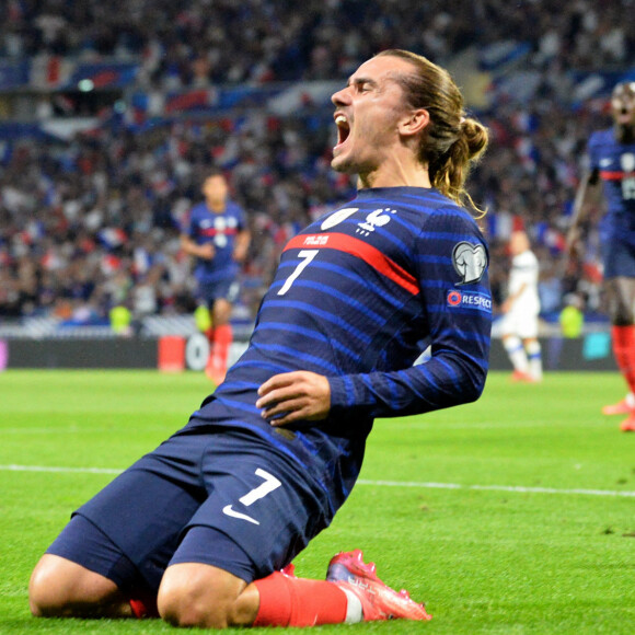 Joie de Antoine Griezmann (france) - Match de football : Eliminatoires coupe du monde : La France bat la Finlande à Lyon. © Frédéric Chambert/Panoramic/Bestimage