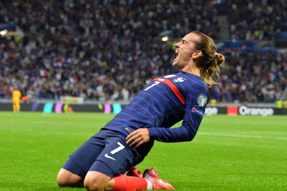 Joie de Antoine Griezmann (france) - Match de football : Eliminatoires coupe du monde 2022 : La France bat la Finlande 2-0 à Lyon le 7 septembre 2021. © Frédéric Chambert/Panoramic/Bestimage