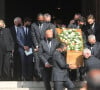 La famille et les proches de la défunte - Sorties des obsèques de Florence Rogers-Pinault en l'Église Saint-Sulpice à Paris, le 8 septembre 2021.