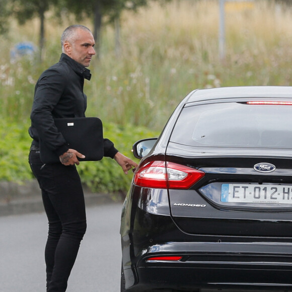 Exclusif - Patrick Antonelli (mari d'Amel Bent) - Procès de P. Antonelli, accusé de corruption active et de blanchiment dans une affaire de faux permis de conduire qui remonte à 2016 à la 15ème chambre du tribunal correctionnel de Nanterre, le 18 juin 2020. Le procès se déroule jusqu'au 19 juin 2020. © Christophe Clovis / Bestimage 