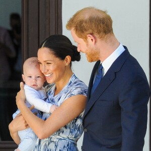 Le prince Harry, duc de Sussex, et Meghan Markle, duchesse de Sussex, avec leur fils Archie ont rencontré l'archevêque Desmond Tutu et sa femme à Cape Town, Afrique du Sud. Le 25 septembre 2019