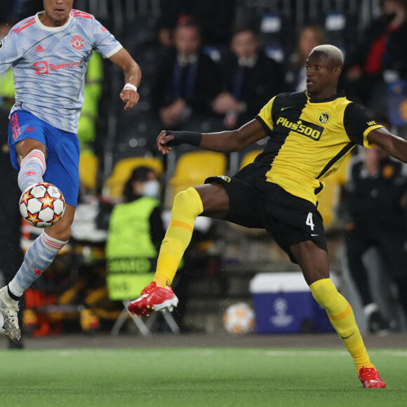 Cristiano Ronaldo lors du match "BSC Young Boys vs Manchester United" au Stade de Suisse, en phase de poule de la Ligue des Champions. Berne, le 14 septembre 2021.