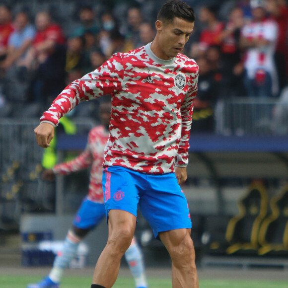Cristiano Ronaldo lors du match "BSC Young Boys vs Manchester United" au Stade de Suisse, en phase de poule de la Ligue des Champions. Berne, le 14 septembre 2021.