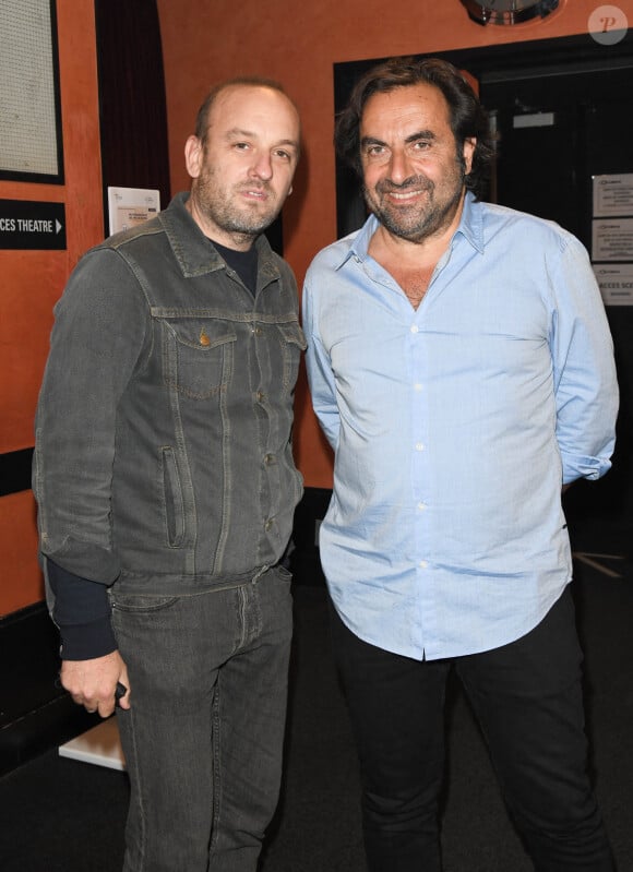 Ours (Charles Souchon) et André Manoukian - Backstage du concert solidaire "Ensemble à l'Olympia" à Paris. © Guirec-Gaffiot / Bestimage