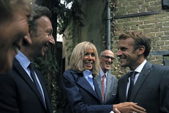 Stéphane Bern, Brigitte Macron - Le président Emmanuel Macron visite le Musée Marcel Proust - Maison de Tante Léonie à Illiers-Combray en Eure-et-Loir le 15 septembre 2021. © Yoan Valat / Pool / Bestimage 