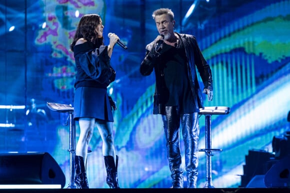 Exclusif - Jenifer Bartoli et Florent Pagny - Concert hommage à Johnny Hallyday "Que je t'aime" à l'AccorHotels Arena Paris Bercy à Paris. Le 14 septembre 2021 © Borde-Jacovides-Moreau / Bestimage