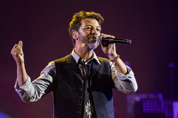 Exclusif - Christophe Maé - Concert hommage à Johnny Hallyday "Que je t'aime" à l'AccorHotels Arena Paris Bercy à Paris. Le 14 septembre 2021 © Borde-Jacovides-Moreau / Bestimage