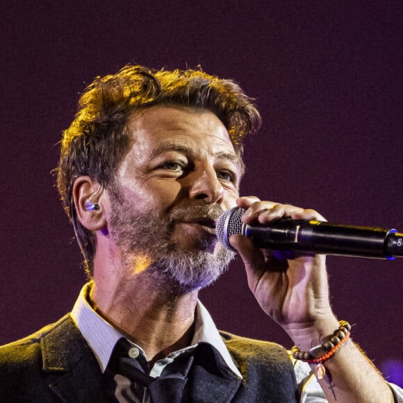 Exclusif - Christophe Maé - Concert hommage à Johnny Hallyday "Que je t'aime" à l'AccorHotels Arena Paris Bercy à Paris. Le 14 septembre 2021 © Borde-Jacovides-Moreau / Bestimage