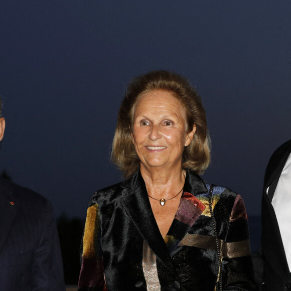 Exclusif - Nicola Sarkozy, Patricia Husson, le prince Albert II de Monaco - Soirée du 30e anniversaire de "Mission Enfance" au sporting de Monte-Carlo à Monaco le 17 septembre 2021. © Claudia Albuquerque/Bestimage