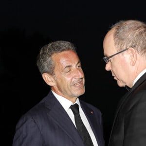 Exclusif - Nicolas Sarkozy et le prince Albert II de Monaco - Soirée du 30e anniversaire de "Mission Enfance" au sporting de Monte-Carlo à Monaco le 17 septembre 2021. © Claudia Albuquerque/Bestimage