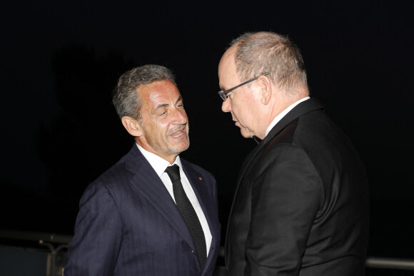 Exclusif - Nicolas Sarkozy et le prince Albert II de Monaco - Soirée du 30e anniversaire de "Mission Enfance" au sporting de Monte-Carlo à Monaco le 17 septembre 2021. © Claudia Albuquerque/Bestimage