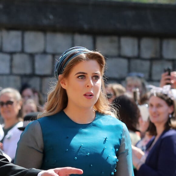 Le prince Andrew, duc d'York et la princesse Beatrice d'York - Les invités arrivent à la chapelle St. George pour le mariage du prince Harry et de Meghan Markle au château de Windsor, Royaume Uni, le 19 mai 2018. 