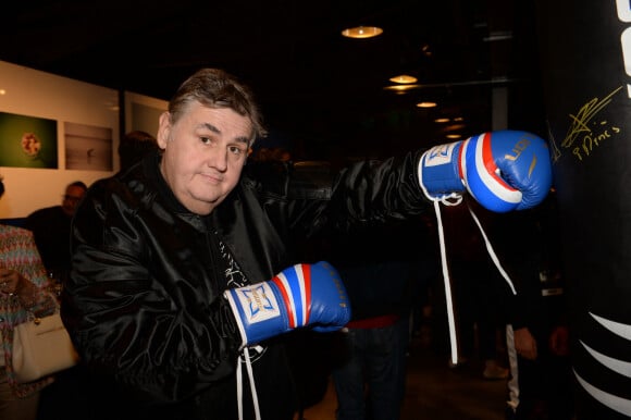 Exclusif - Pierre Ménès - Célébrités au cocktail après le deuxième combat professionnel "La conquête" du français T. Yoka contre l'américain J. Rice au Zénith de Paris, France, le 14 octobre 2017. Tony remporte aux points son deuxième combat professionnel contre l'Américain. © Rachid Bellak/Bestimage