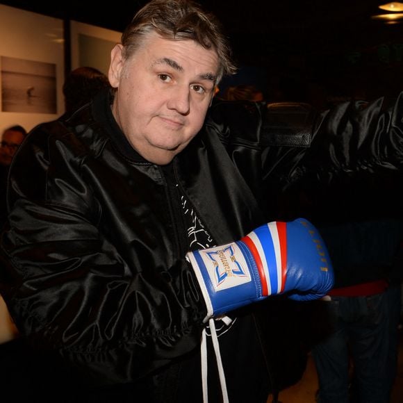 Exclusif - Pierre Ménès - Célébrités au cocktail après le deuxième combat professionnel "La conquête" du français T. Yoka contre l'américain J. Rice au Zénith de Paris, France, le 14 octobre 2017. Tony remporte aux points son deuxième combat professionnel contre l'Américain. © Rachid Bellak/Bestimage