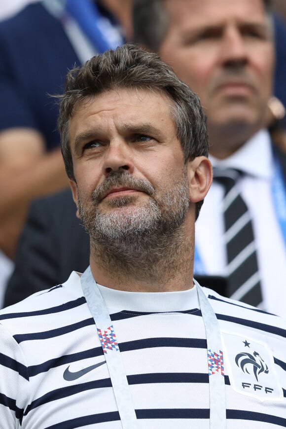 Hervé Mathoux - Célébrités dans les tribunes lors des quarts de finale de la Coupe du monde opposant la France à l'Uruguay au stade de Nijni Novgorod à Nijni Novgorod, Russie, le 6 juillet 2018. La France a gagné 2-0. © Cyril Moreau/Bestimage