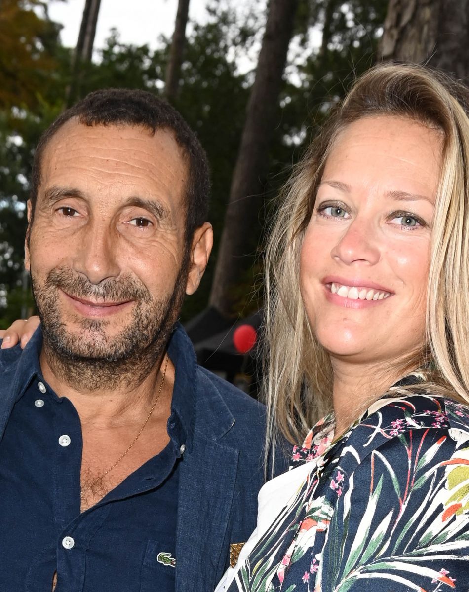 Exclusif - Zinedine Soualem et sa compagne Caroline Faindt - 5ème édition du Trophée "Ne perdez pas la boule", en faveur de la recherche sur la maladie d'Alzheimer au Boulodrome de la Boule du lac Saint James à Paris dans le cadre de la Journée mondiale de la maladie d'Alzheimer le 16 septembre 2021. © Coadic Guirec/Bestimage