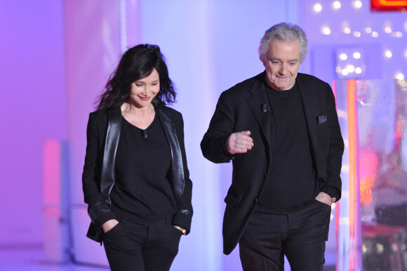 Evelyne Bouix, Pierre Arditi - Enregistrement de l'emission " Vivement Dimanche" a Paris le 27 fevrier 2013 et qui sera diffusee le 3 Mars.