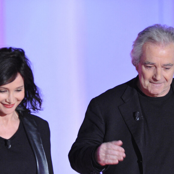 Evelyne Bouix, Pierre Arditi - Enregistrement de l'emission " Vivement Dimanche" a Paris le 27 fevrier 2013 et qui sera diffusee le 3 Mars.