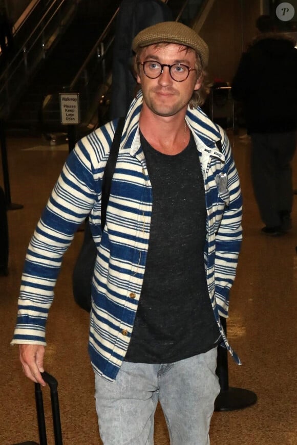 Tom Felton - Les célébrités arrivent à l'aéroprt de Salt Lake City à l'occasion du festival du film de Sundance le 20 janvier 2018. 
