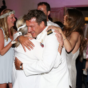 Catherine Allégret et son fils Benjamin Castaldi - Soirée de mariage de Benjamin Castaldi et Aurore Aleman au Mas de La Rose à Eygalières, le 27 août 2016. © Jacovides-Moreau/Bestimage