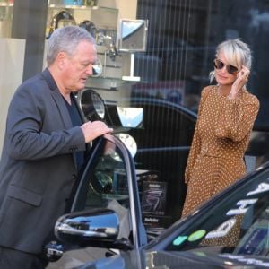 André Boudou et sa fille Laeticia Hallyday à Paris.