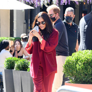 Le prince Harry et Meghan Markle ont visité l'école primaire P.S. 123 Mahalia Jackson d'Harlem avant d'aller déjeuner au restaurant Melba's à New York, le 24 septembre 2021.