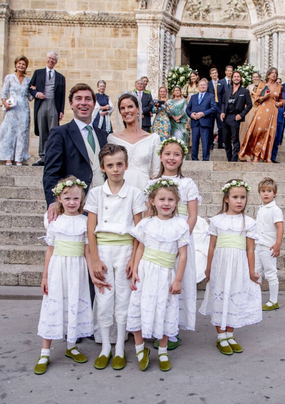 Mariage religieux de la princesse Astrid de Liechtenstein et Ralph Worthington en l'église Duomo di Santa Maria Assunta de Orbetello en Italie le 25 septembre 2021