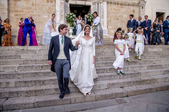 Mariage religieux de la princesse Astrid de Liechtenstein et Ralph Worthington en l'église Duomo di Santa Maria Assunta de Orbetello en Italie le 25 septembre 2021